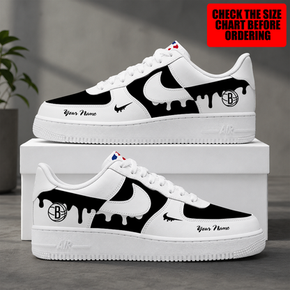 [SLAM DUNK DEAL] NEW CUSTOMIZED NBA25 BNE BROOKLYN NETS AF1 SHOES