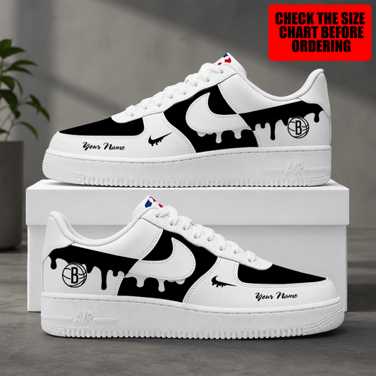 [SLAM DUNK DEAL] NEW CUSTOMIZED NBA25 BNE BROOKLYN NETS AF1 SHOES
