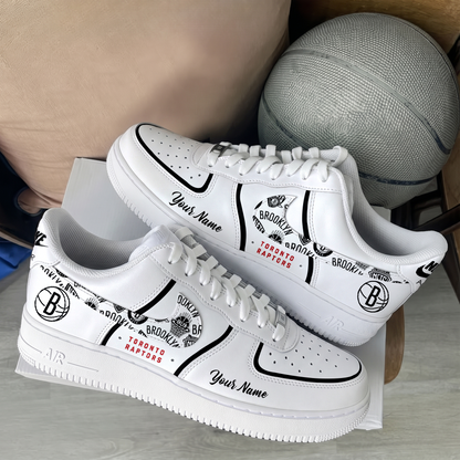 [SLAM DUNK DEAL] NEW CUSTOMIZED NBA25 BNE BROOKLYN NETS AF1 SHOES