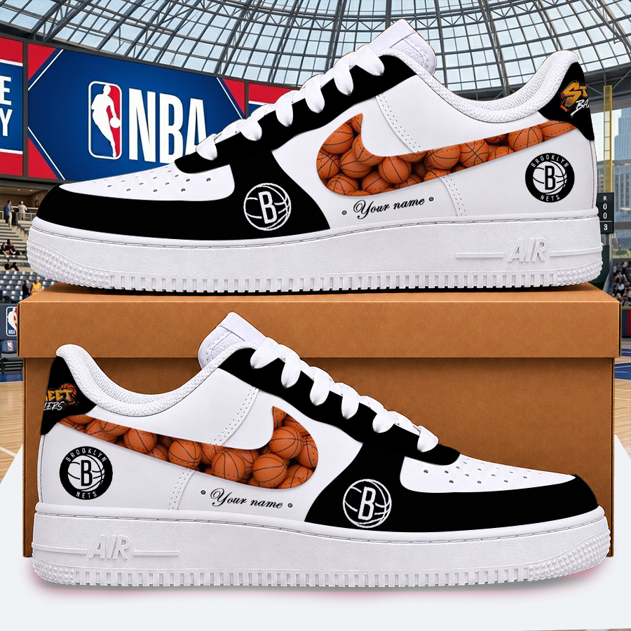 [SLAM DUNK DEAL] NEW CUSTOMIZED NBA25 BNE BROOKLYN NETS AF1 SHOES