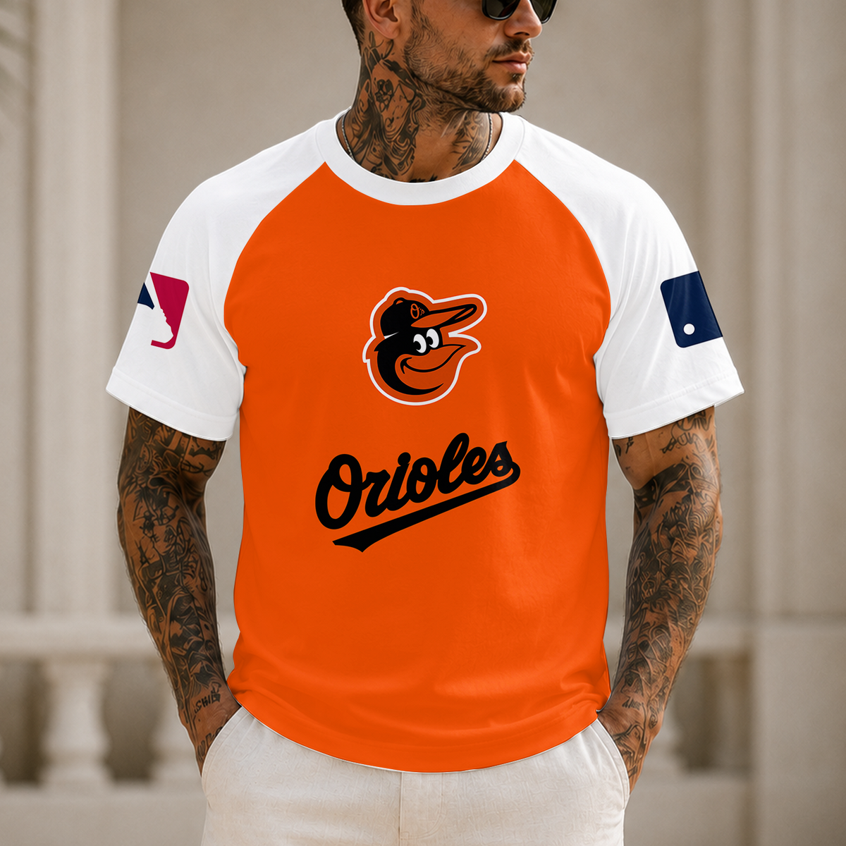 [HOMERUN DEAL] NEW MLB25 BOS BALTIMORE ORIOLES CUSTOMIZED RAGLAN TEE