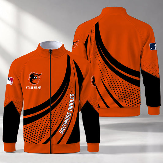 [HOMERUN DEAL] NEW CUSTOMIZED MLB25 BOS BALTIMORE ORIOLES STAND COLLAR JACKET