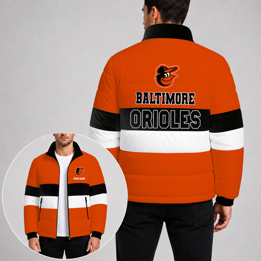 [HOMERUN DEAL] NEW CUSTOMIZED MLB 25 THE ORIOLES PUFFER JACKET
