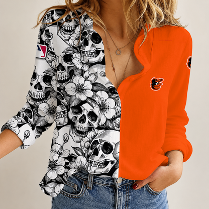 [HOMERUN DEAL] NEW CUSTOMIZED MLB25 BOS BALTIMORE ORIOLES WOMEN'S CASUAL SHIRT