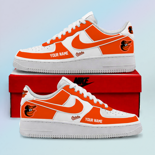 [HOMERUN DEAL] NEW CUSTOMIZED MLB25 BOS BALTIMORE ORIOLES AF1 SHOES