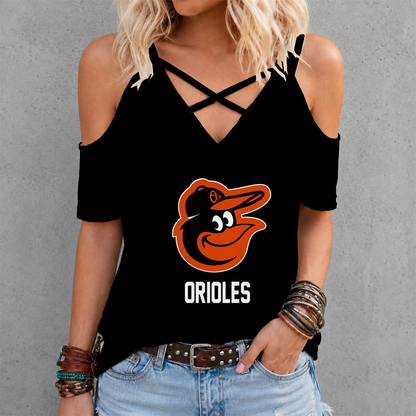 [HOMERUN DEAL] NEW CUSTOMIZED MLB25 BOS BALTIMORE ORIOLES CRISS CROSS V-NECK TOP