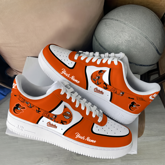 [HOMERUN DEAL] NEW CUSTOMIZED MLB25 BOS BALTIMORE ORIOLES AF1 SHOES