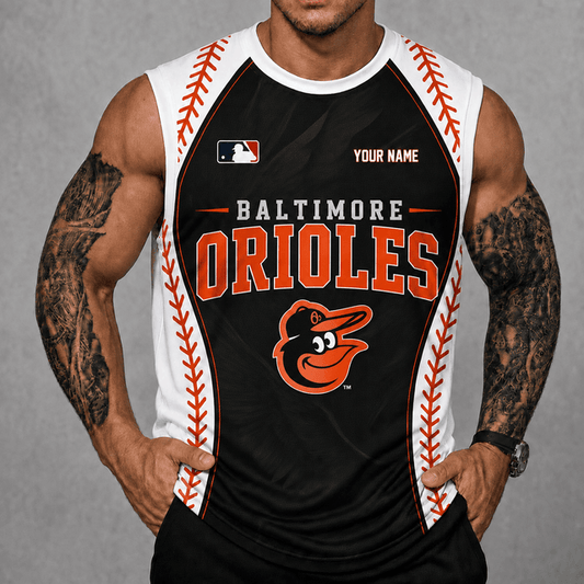 [HOMERUN DEAL] NEW CUSTOMIZED MLB25 BOS BALTIMORE ORIOLES TANK TOP & GYM SHIRT