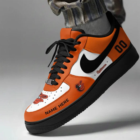 [HOMERUN DEAL] NEW CUSTOMIZED MLB25 BOS BALTIMORE ORIOLES AF1 SHOES