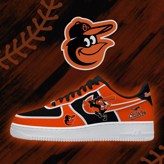[HOMERUN DEAL] NEW CUSTOMIZED MLB25 BOS BALTIMORE ORIOLES AF1 SHOES