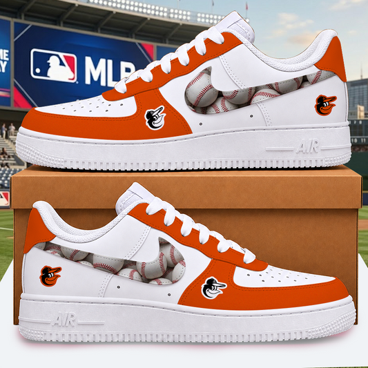 [HOMERUN DEAL] NEW CUSTOMIZED MLB25 BOS BALTIMORE ORIOLES AF1 SHOES