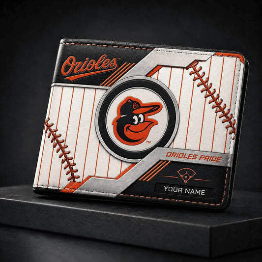 [HOMERUN DEAL] NEW CUSTOMIZED MLB25 BOS BALTIMORE ORIOLES LEATHER WALLET