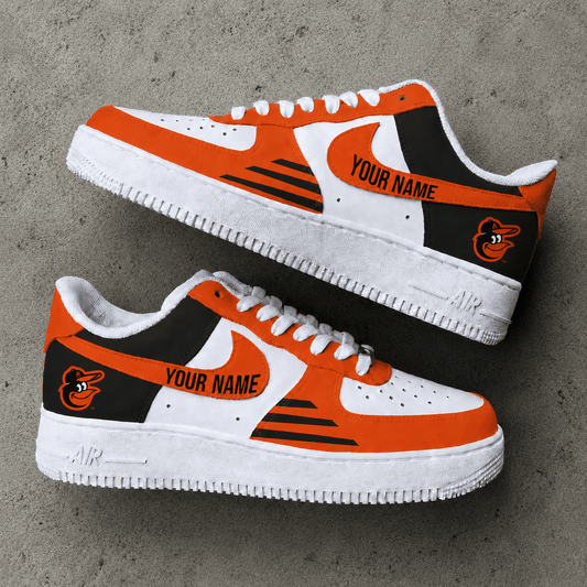 [HOMERUN DEAL] NEW CUSTOMIZED MLB25 BOS BALTIMORE ORIOLES AF1 SHOES
