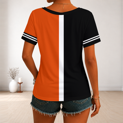 [HOMERUN DEAL] NEW CUSTOMIZED MLB25 BOS BALTIMORE ORIOLES V-NECK FEMALE SHIRT