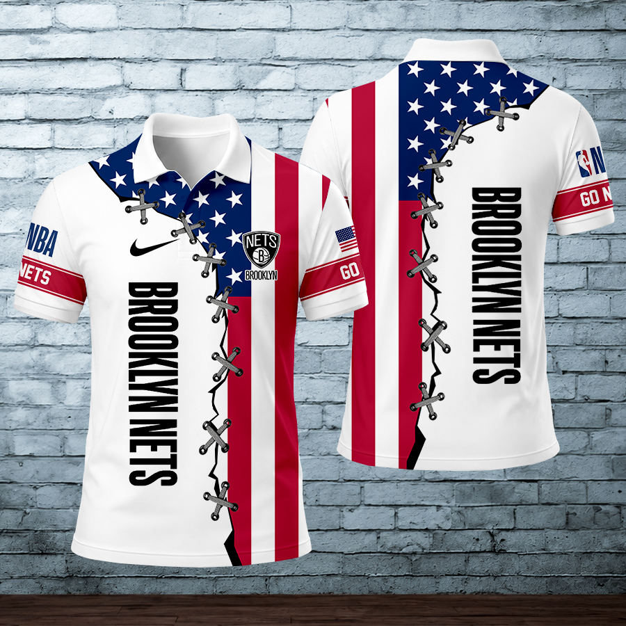 [HOT DEAL] NEW CUSTOMIZED NBA25 BNE BROOKLYN NETS POLO SHIRT