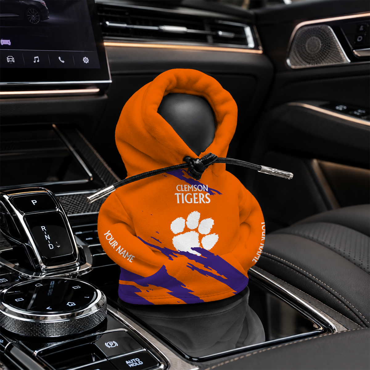 [HOMERUN DEAL] NEW CUSTOMIZED NCAA CWS25 CST CLEMSON TIGERS AUTOMOTIVE HOODIE SHIFT KNOB COVER