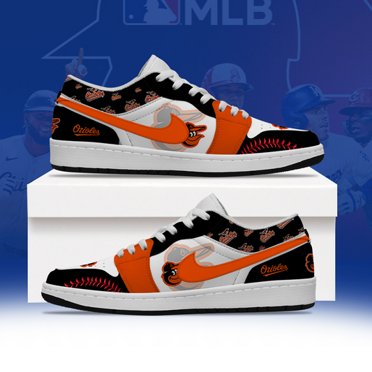 [HOMERUN DEAL] NEW CUSTOMIZED MLB25 BOS BALTIMORE ORIOLES AIR JORDAN LOW SHOES