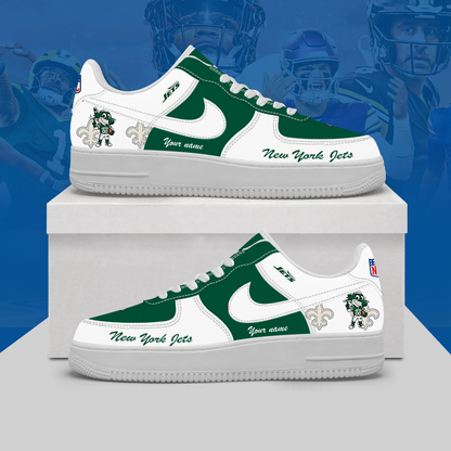 [TOUCHDOWN DEAL] NEW CUSTOMIZED NFL25 NYJ NEW YORK JETS AF1 SHOES