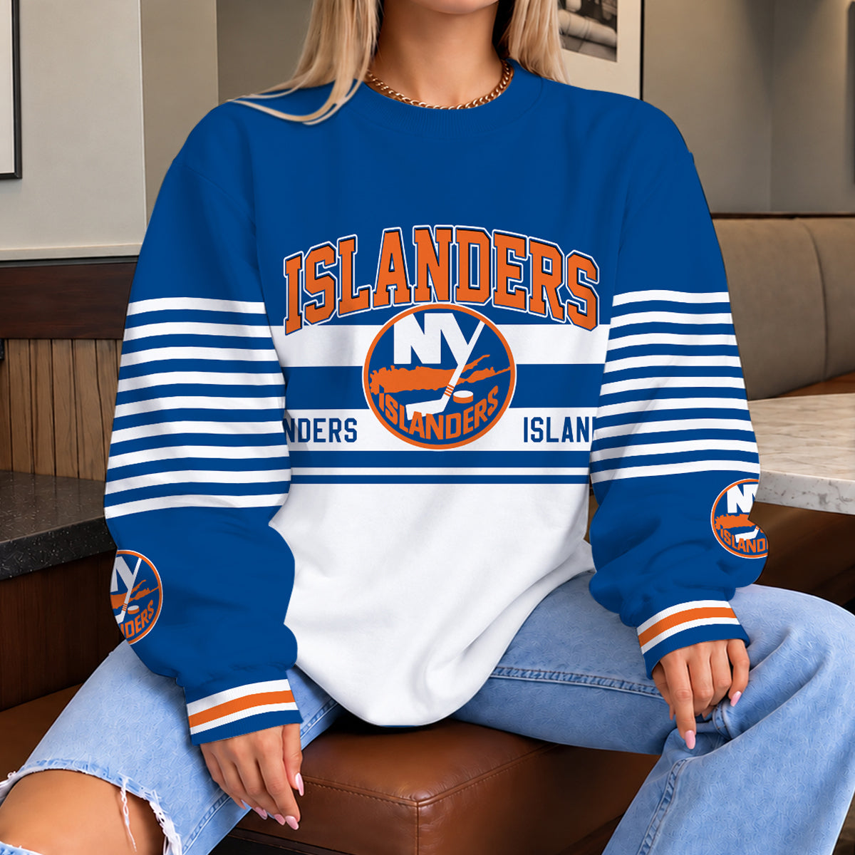 [PUCK DROP DEAL] NEW CUSTOMIZED NHL25 NYI THE ISLANDERS UNISEX SWEATSHIRT