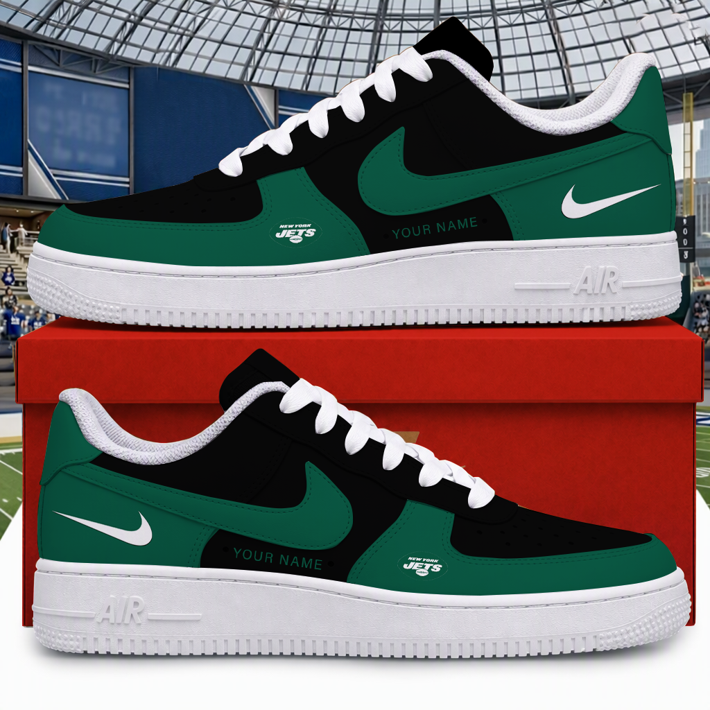 [TOUCHDOWN DEAL] NEW CUSTOMIZED NFL25 NYJ NEW YORK JETS AF1 SHOES