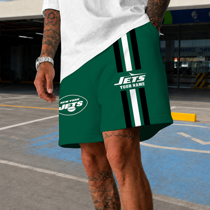 [TOUCHDOWN DEAL] NEW CUSTOMIZED NFL25 NYJ NEW YORK JETS SHORT PANTS