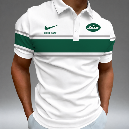 [TOUCHDOWN DEAL] NEW CUSTOMIZED NFL25 NYJ NEW YORK JETS POLO SHIRT