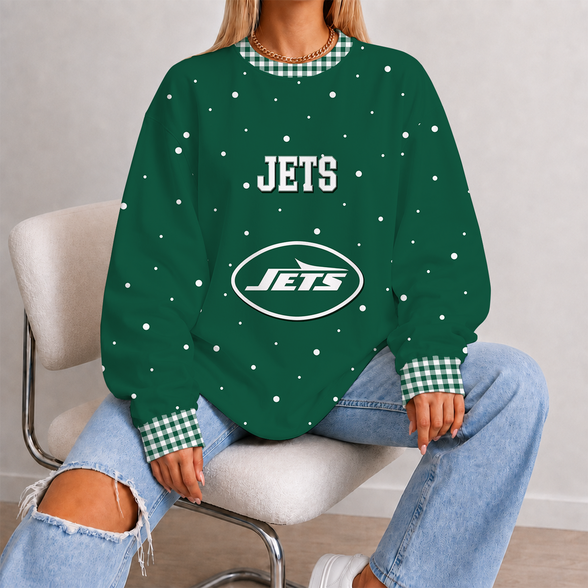 [TOUCHDOWN DEAL] NEW CUSTOMIZED NFL25 NYJ NEW YORK JETS UNISEX SWEATSHIRT