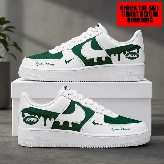 [TOUCHDOWN DEAL] NEW CUSTOMIZED NFL25 NYJ NEW YORK JETS AF1 SHOES