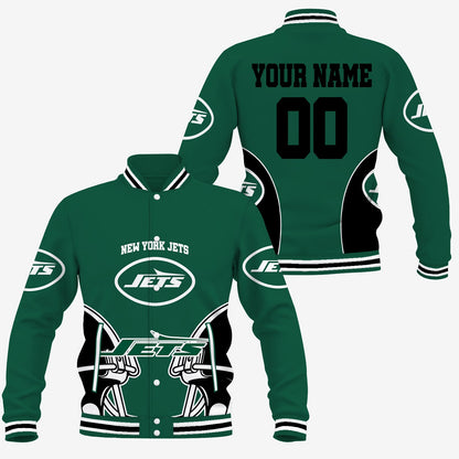 [TOUCHDOWN DEAL] NEW CUSTOMIZED NFL25 NYJ NEW YORK JETS SATIN VARSITY & BASEBALL JACKET