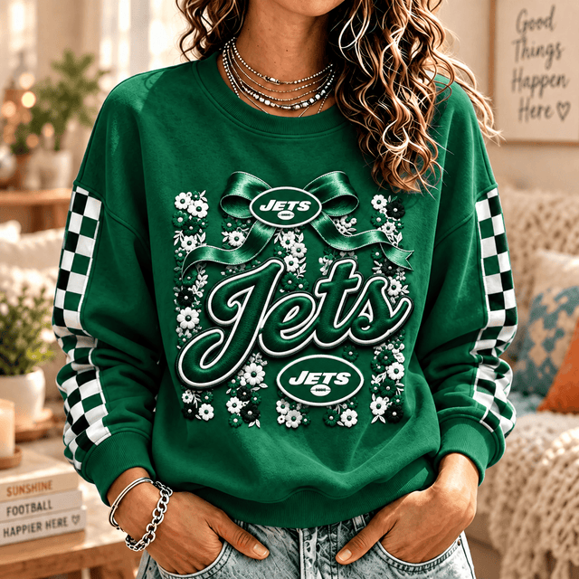 [TOUCHDOWN DEAL] NEW CUSTOMIZED NFL25 NYJ NEW YORK JETS  UNISEX SWEATSHIRT
