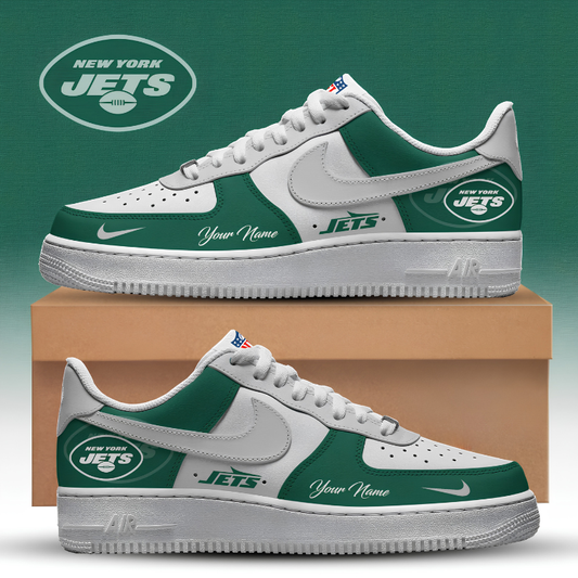 [TOUCHDOWN DEAL] NEW CUSTOMIZED NFL25 NYJ NEW YORK JETS AF1 SNEAKERS