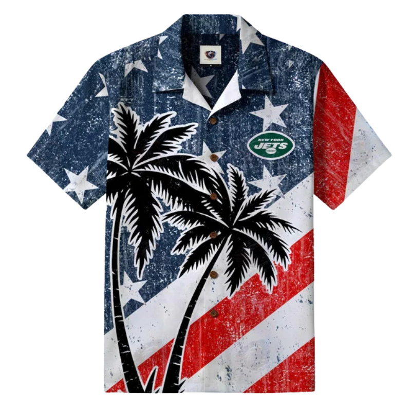 [TOUCHDOWN DEAL] NEW CUSTOMIZED NFL25 NYJ NEW YORK JETS PATRIOTIC 250 USA HAWAIIAN SHIRT