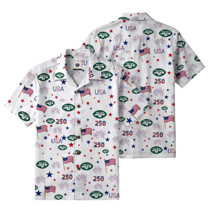 [TOUCHDOWN DEAL] NEW CUSTOMIZED NFL25 NYJ NEW YORK JETS PATRIOTIC 250 USA HAWAIIAN SHIRT
