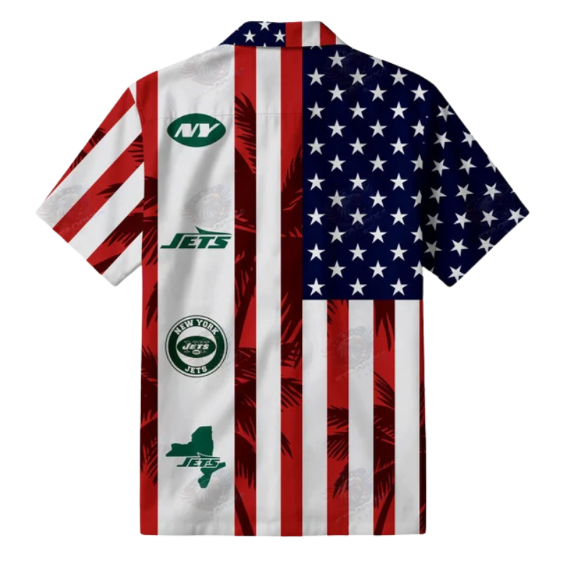 [TOUCHDOWN DEAL] NEW CUSTOMIZED NFL25 NYJ NEW YORK JETS PATRIOTIC 250 USA HAWAIIAN SHIRT
