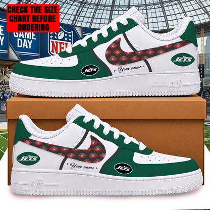 [TOUCHDOWN DEAL] NEW CUSTOMIZED NFL25 NYJ NEW YORK JETS AF1 SHOES