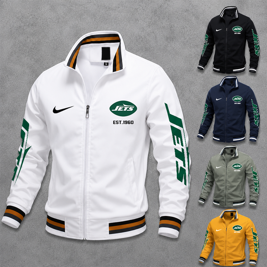 [TOUCHDOWN DEAL] NEW CUSTOMIZED NFL25 NYJ NEW YORK JETS MEN'S CASUAL JACKET