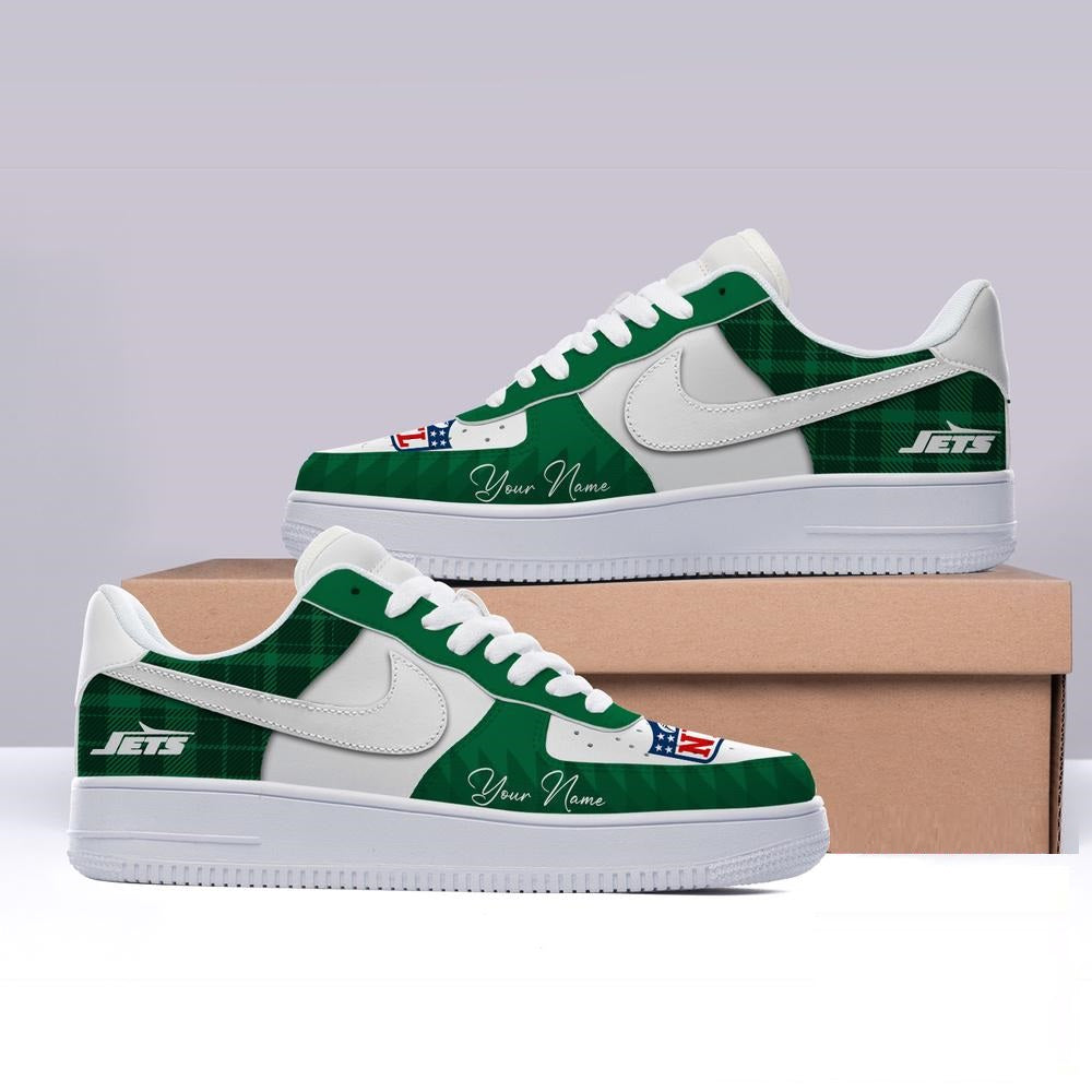 [TOUCHDOWN DEAL] NEW CUSTOMIZED NFL25 NYJ NEW YORK JETS AF1 SHOES