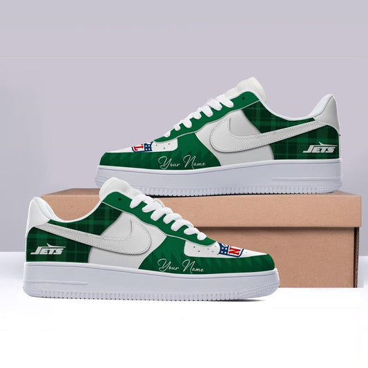 [TOUCHDOWN DEAL] NEW CUSTOMIZED NFL25 NYJ NEW YORK JETS AF1 SHOES