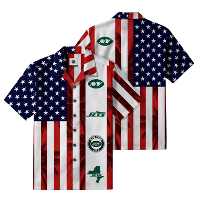 [TOUCHDOWN DEAL] NEW CUSTOMIZED NFL25 NYJ NEW YORK JETS PATRIOTIC 250 USA HAWAIIAN SHIRT