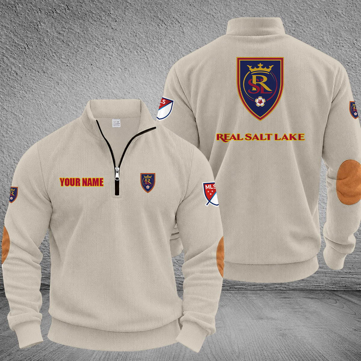 [GOAL DEAL] NEW CUSTOMIZED MLS25 RSL REAL SALT LAKE MULTICOLOR STRIPED QUATER ZIP SWEATSHIRT
