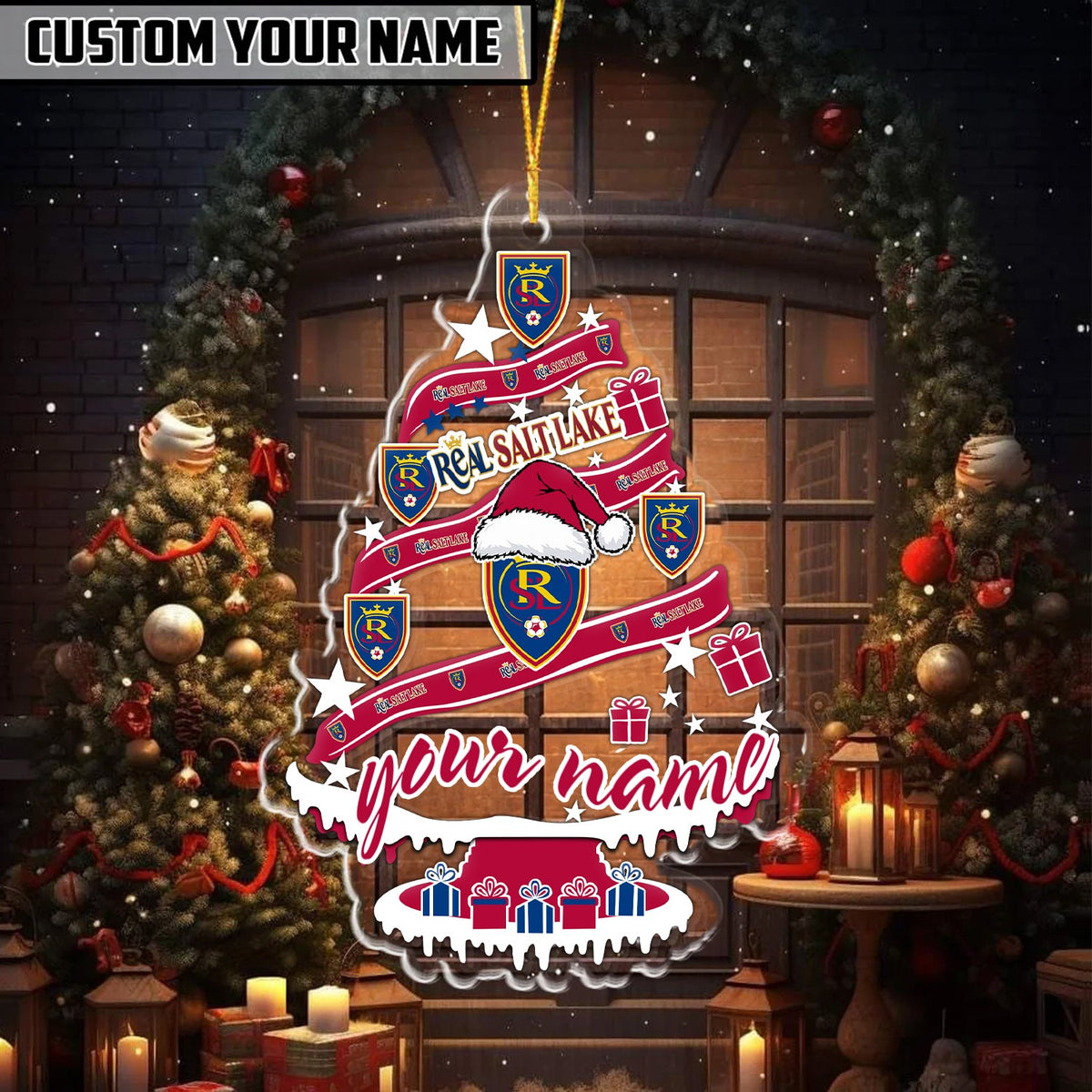 [GOAL DEAL] NEW CUSTOMIZED MLS25 RSL REAL SALT LAKE CHRISTMAS ACRYLIC ORNAMENT