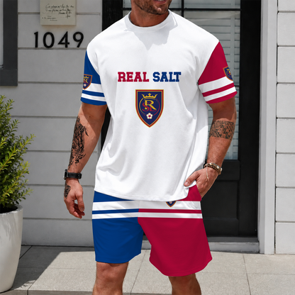 [GOAL DEAL] NEW CUSTOMIZED MLS25 RSL REAL SALT LAKE UNISEX T-SHIRT & SHORTS SET