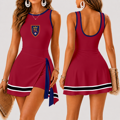 [GOAL DEAL] NEW CUSTOMIZED MLS25 RSL REAL SALT LAKE WOMEN'S SUMMER SKORT DRESS