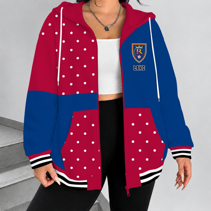 [GOAL DEAL] NEW CUSTOMIZED MLS25 RSL REAL SALT LAKE ZIP HOODIE