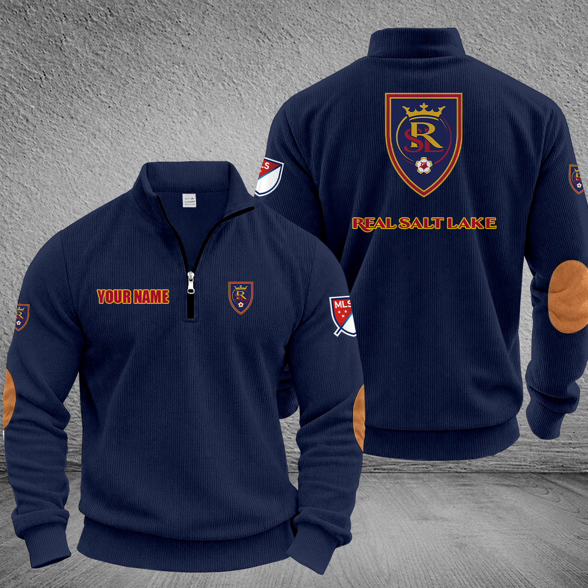[GOAL DEAL] NEW CUSTOMIZED MLS25 RSL REAL SALT LAKE MULTICOLOR STRIPED QUATER ZIP SWEATSHIRT
