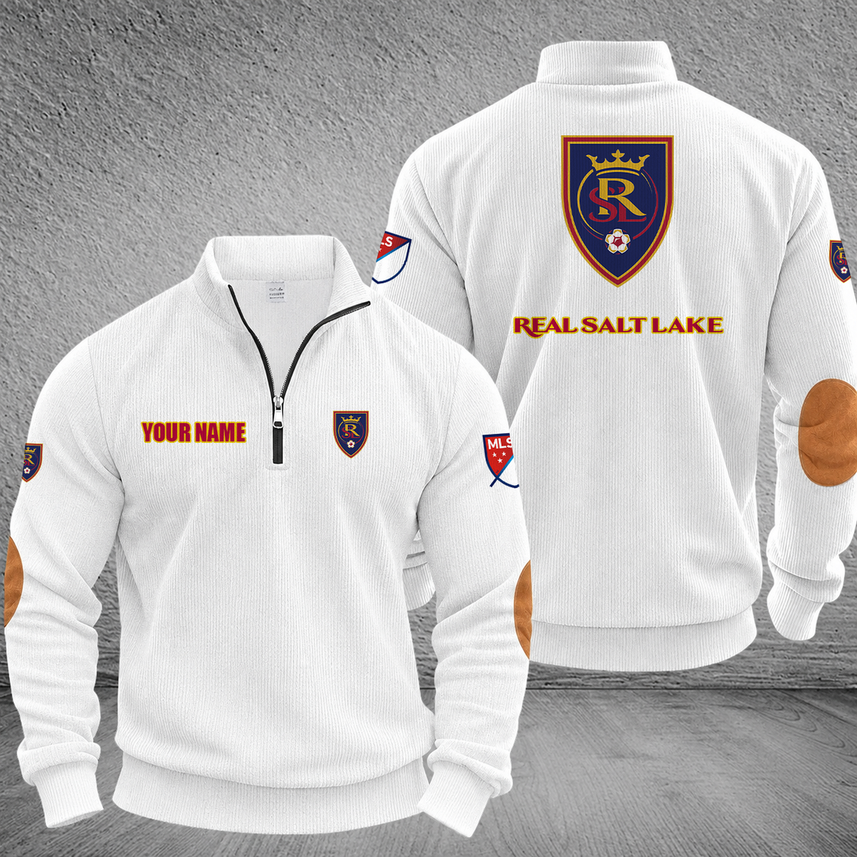 [GOAL DEAL] NEW CUSTOMIZED MLS25 RSL REAL SALT LAKE MULTICOLOR STRIPED QUATER ZIP SWEATSHIRT