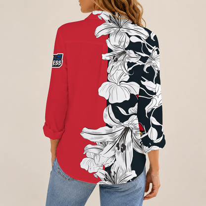 [SLAM DUNK DEAL] NEW CUSTOMIZED NCAA MAM25 ULC LOUISVILLE CARDINALS STRAPPY WOMEN CASUAL SHIRT