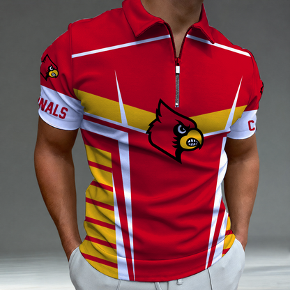 [FAN FAVORITE] NEW CUSTOMIZED NCAA MAM25 ULC LOUISVILLE CARDINALS STRAPPY POLO SHIRT