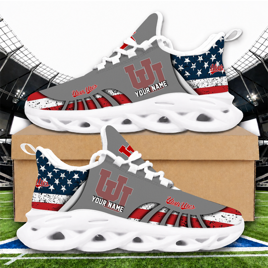 [TOUCHDOWN DEAL]NEW CUSTOMIZED NCAA FBS25 UTU UTAH UTES CLUNKY SNEAKERS