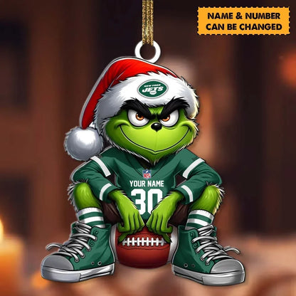 [TOUCHDOWN DEAL] NEW CUSTOMIZED NFL25 NYJ NEW YORK JETS CHRISTMAS ACRYLIC ORNAMENT